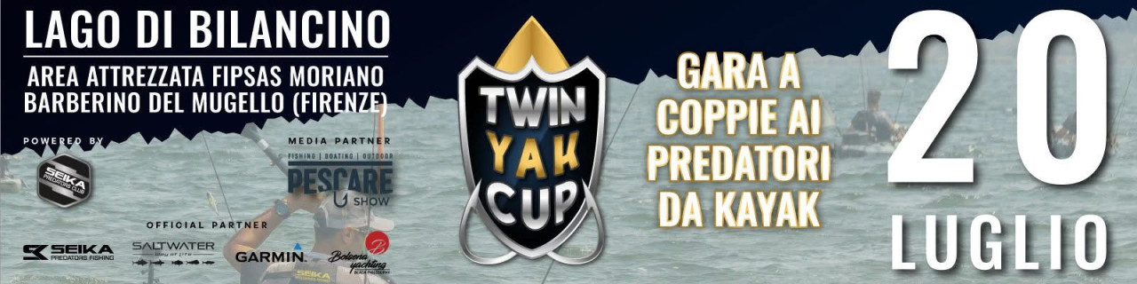 Twin Yak Cup gara a coppie ai predatori da kayak Lago di Bilancino 20 luglio 2025